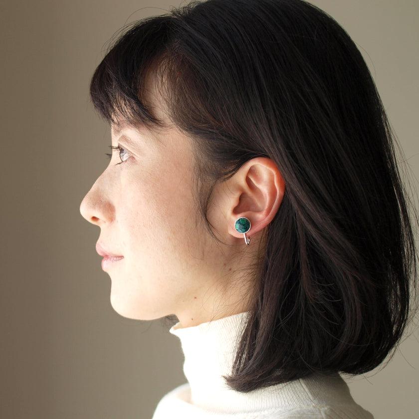 【イヤリング】丸10mm 透 (Suke) 全6色 | 無線銀貼七宝 - Image 4