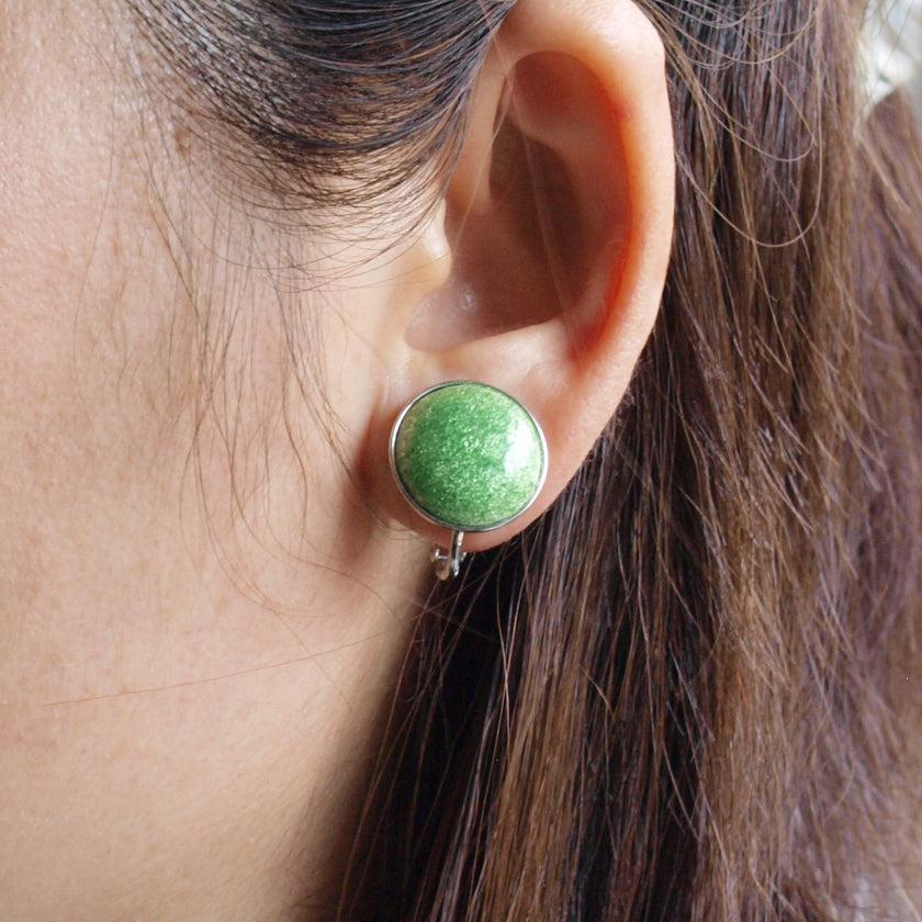 【イヤリング】丸15mm 透(Suke) 全6色 | 無線銀貼七宝 - Image 4