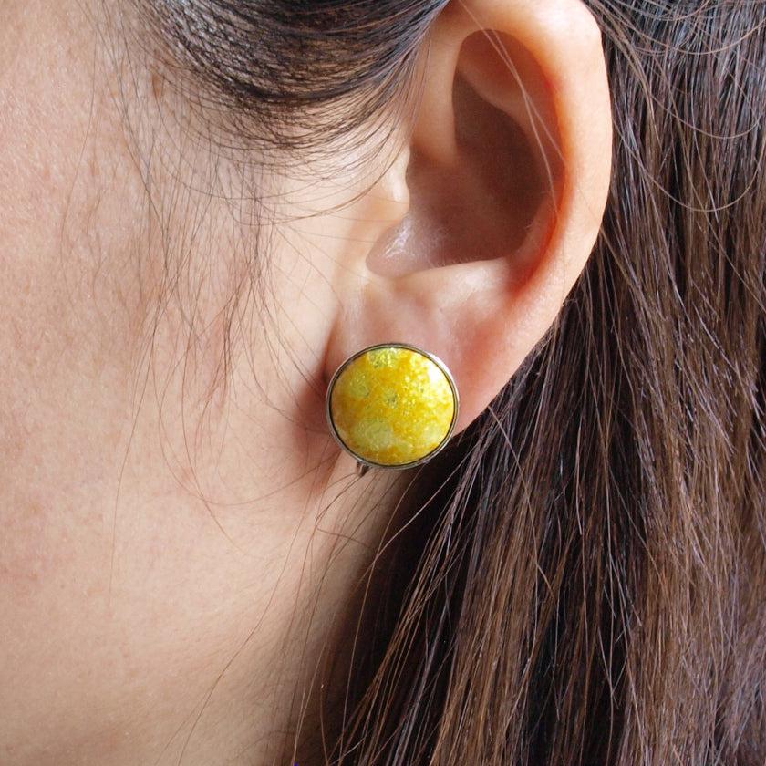 【イヤリング】丸15mm 透(Suke) 全6色 | 無線銀貼七宝 - Image 5