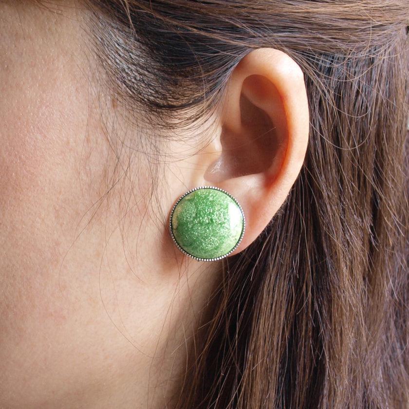 【イヤリング】丸20mm 透(Suke) 全6色 | 無線銀貼七宝 - Image 6