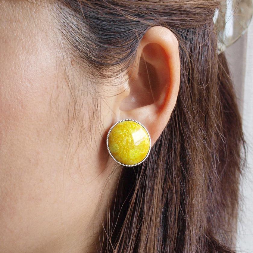 【イヤリング】丸20mm 透(Suke) 全6色 | 無線銀貼七宝 - Image 7