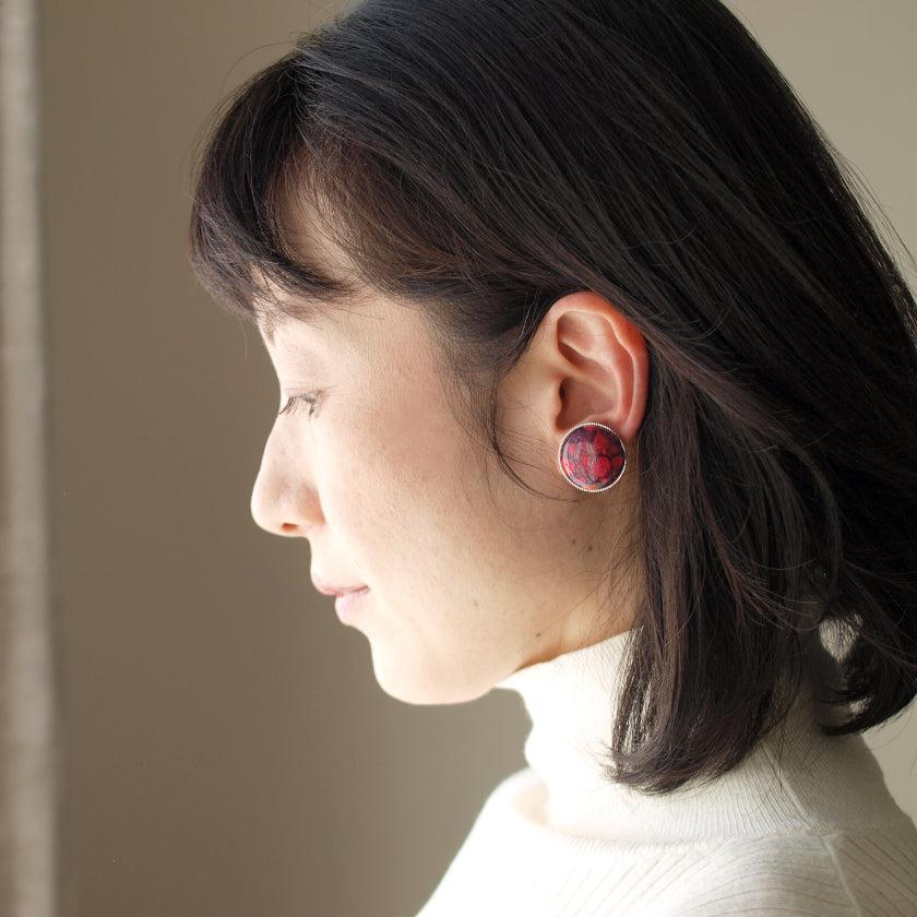 【イヤリング】丸20mm 透(Suke) 全6色 | 無線銀貼七宝 - Image 8