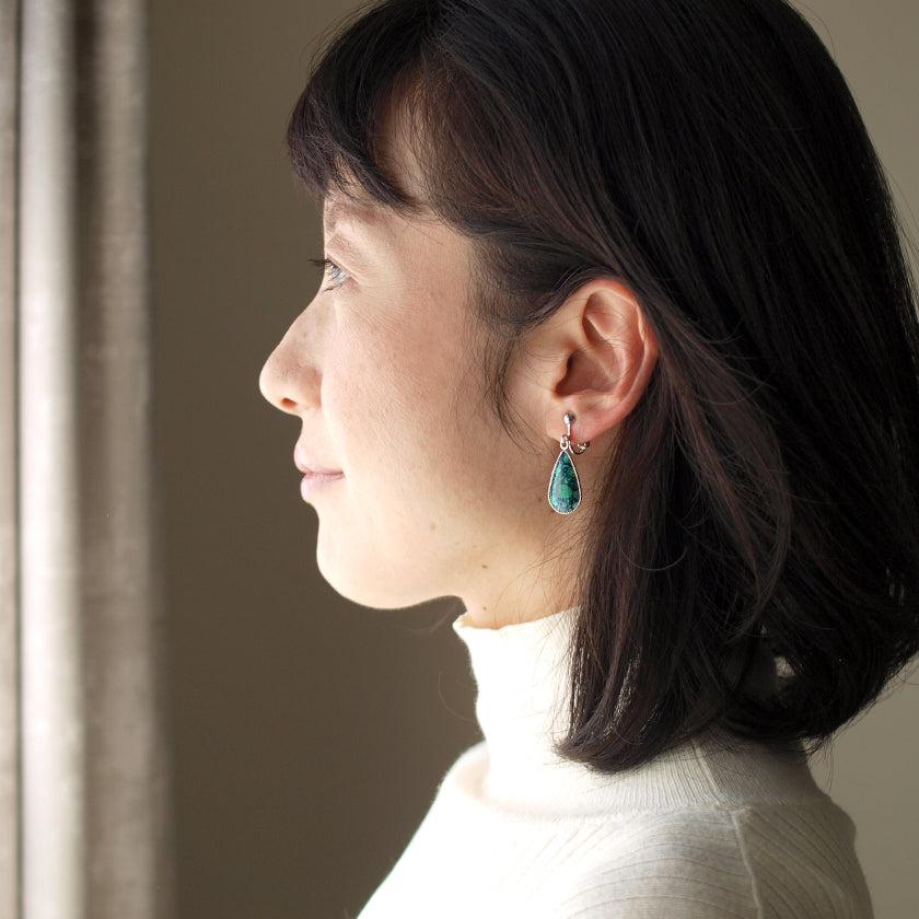 【イヤリング】雫 透 (Suke) 全6色 | 無線銀貼七宝 - Image 4