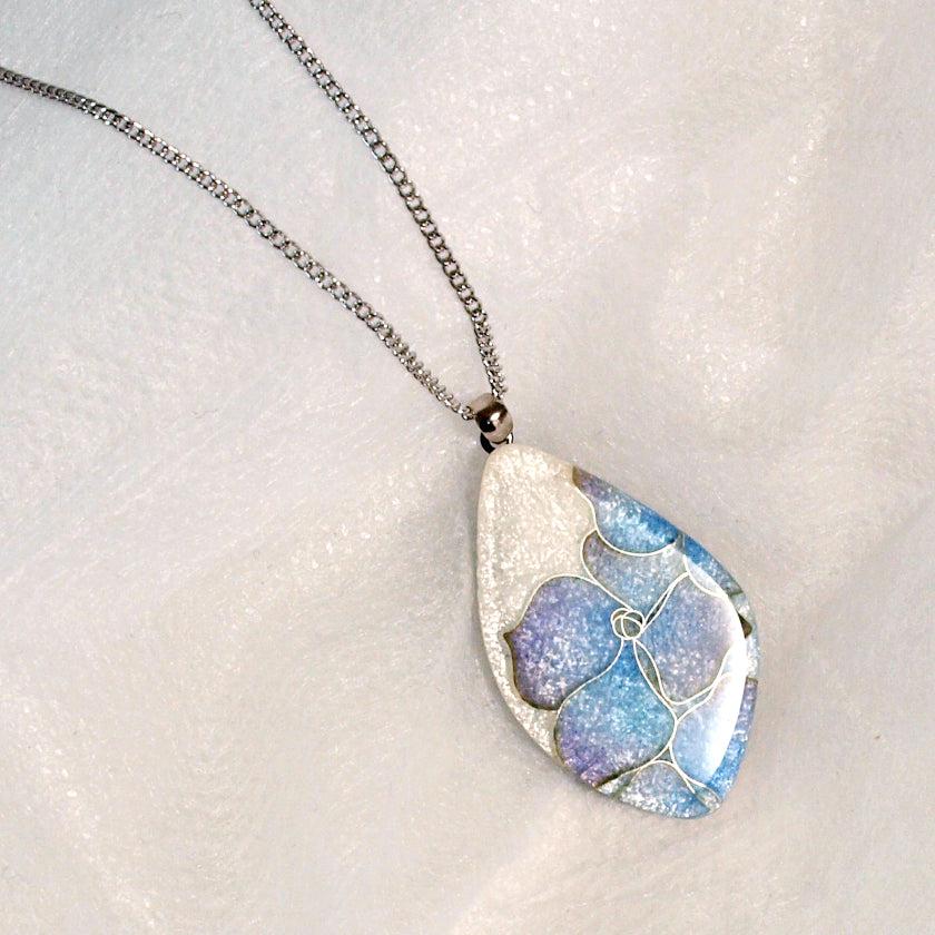 【ペンダント】極上 紫陽花 青 | 有線本七宝 - Image 3