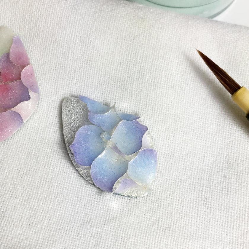 【ペンダント】極上 紫陽花 青 | 有線本七宝 - Image 8