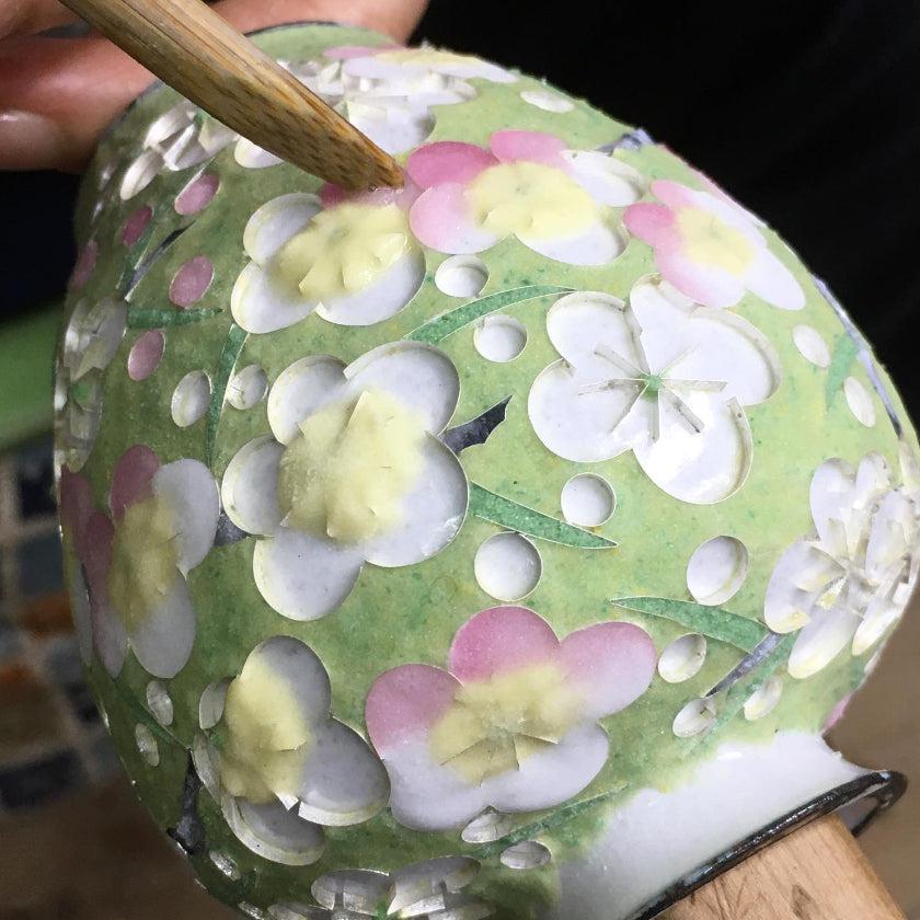 【花瓶】3玉形 ひわ萌黄 梅詰 | 有線本七宝 - Image 9