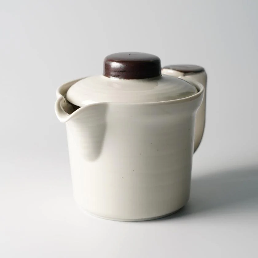 【美濃焼】マルモ加藤陶器 広口ポット 粉引 (アミ付) - Image 3