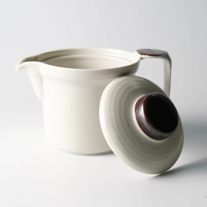 【美濃焼】マルモ加藤陶器 広口ポット 粉引 (アミ付) - Image 4