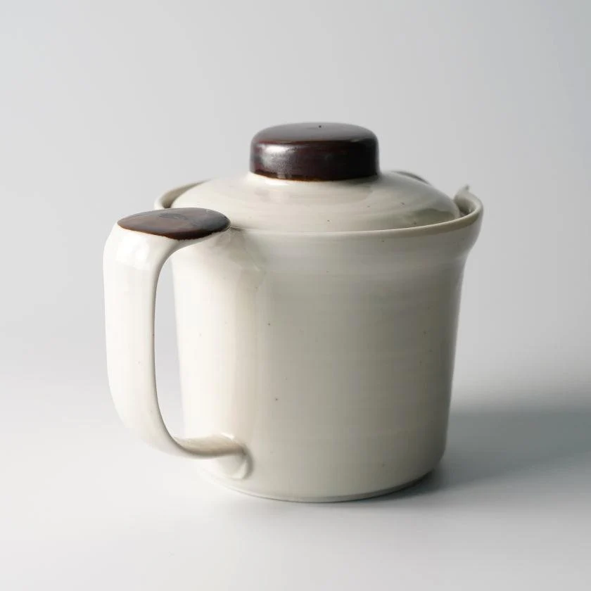 【美濃焼】マルモ加藤陶器 広口ポット 粉引 (アミ付) - Image 7