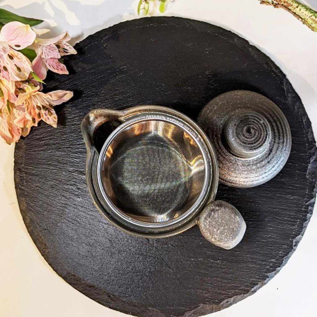 【美濃焼】マルモ加藤陶器 広口ポット 黒銀彩 (アミ付) - Image 10