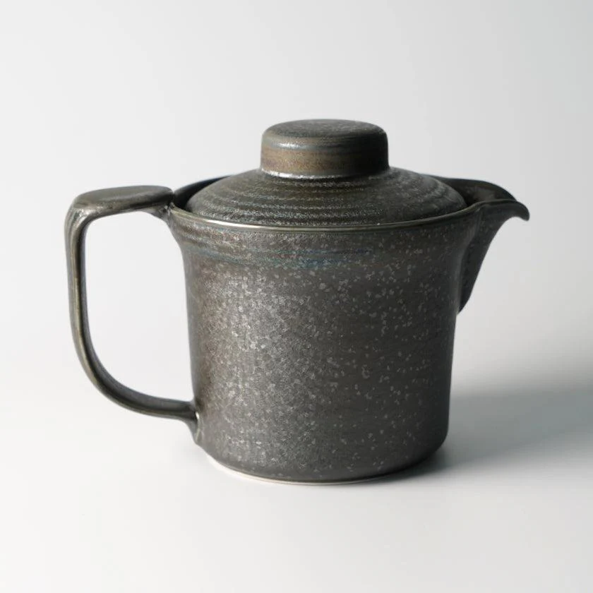 【美濃焼】マルモ加藤陶器 広口ポット 黒銀彩 (アミ付) - Image 7