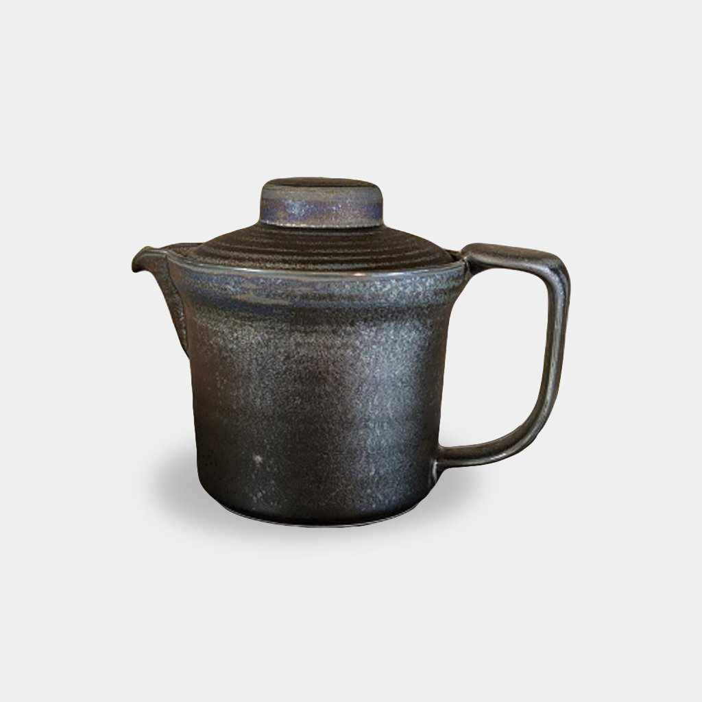 【美濃焼】マルモ加藤陶器 広口ポット 黒銀彩 (アミ付) - Image 8