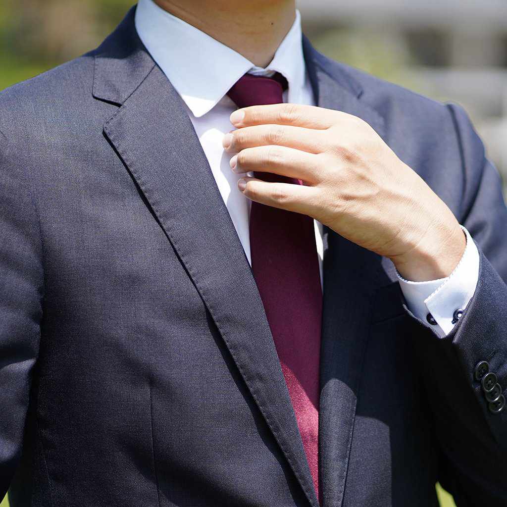 【ネクタイ】ワインレッド 雅 33匁シルクサテン | 郡内織物 | 富士桜工房 - Image 4