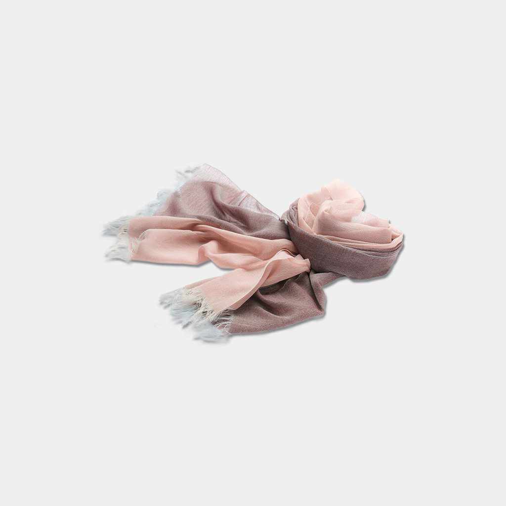 【ストール】KASANE 小豆色 (ペールピンク×ラセットブラウン) | 郡内織物 | 富士桜工房 - Image 8
