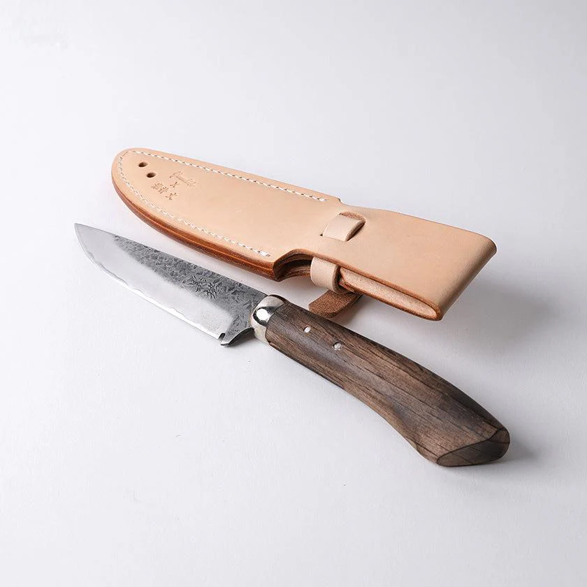 【シースナイフ】黒猪 岩井丈 作 古式鍛錬 静寂 (しじま) Custom Knife | 越前打刃物 | 鍛冶工房いわい - Image 14