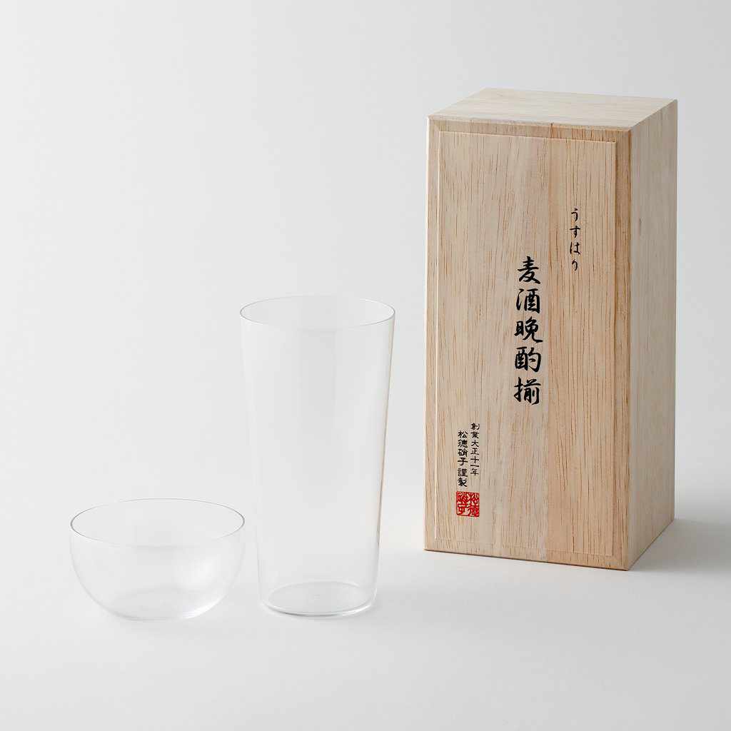 【江戸硝子】うすはり タンブラーL&柿ピー小鉢セット 木箱入 - Image 8