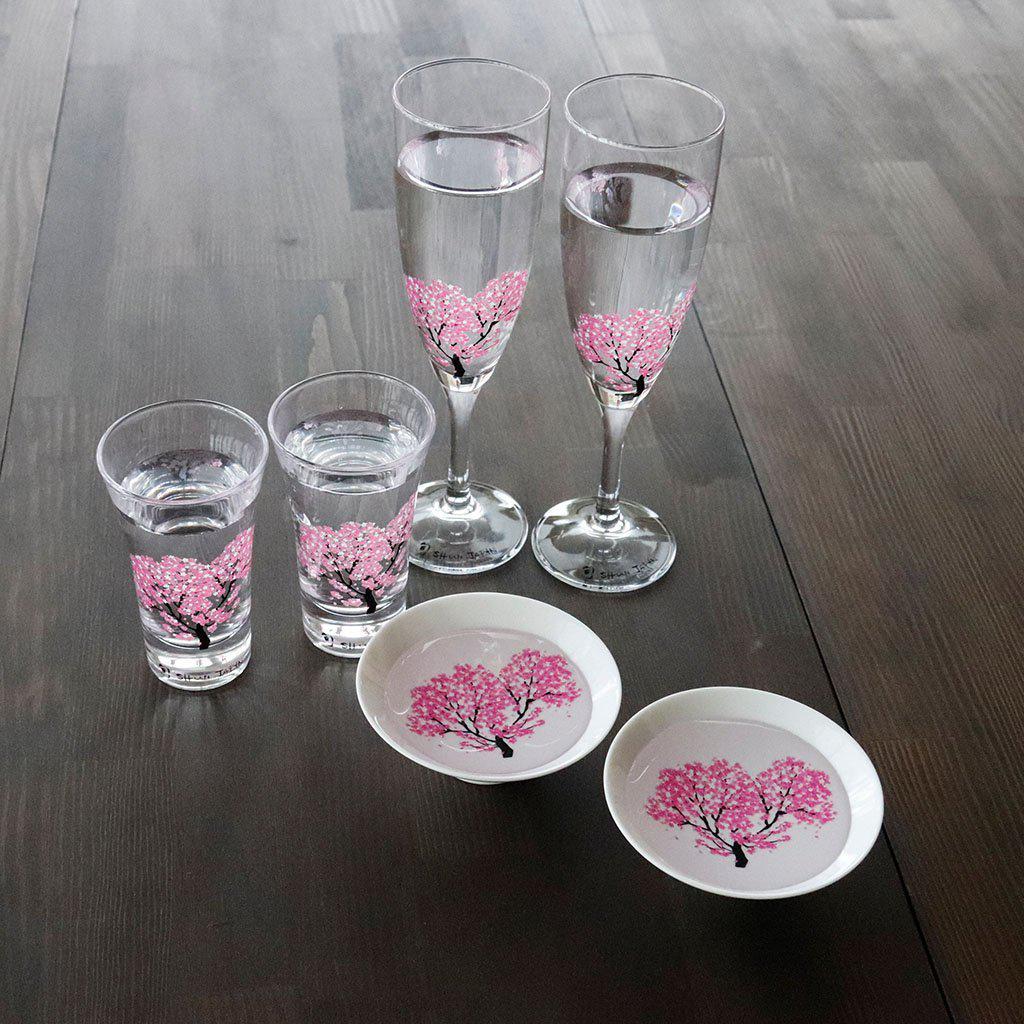 【シャンパングラス2点セット】冷感 桜 | 丸モ高木陶器 - Image 5