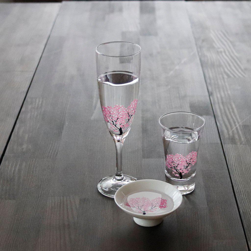 【シャンパングラス2点セット】冷感 桜 | 丸モ高木陶器 - Image 6