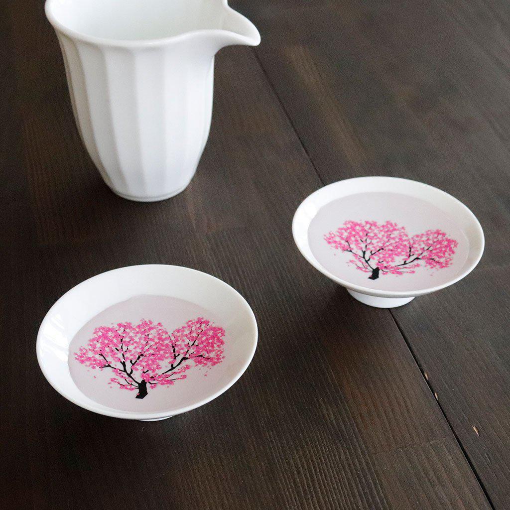 【平盃2点セット】冷感 桜 | 美濃焼 | 丸モ高木陶器 - Image 2