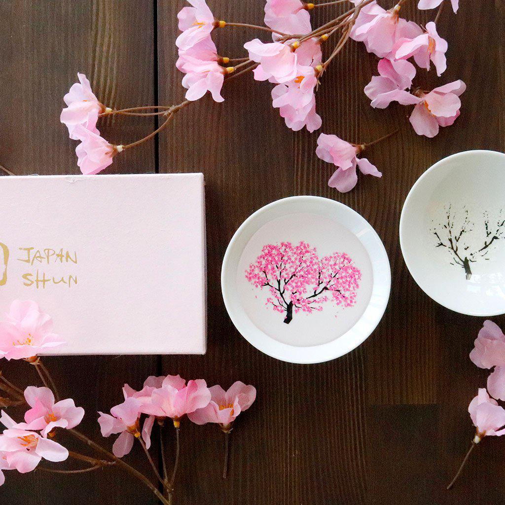 【平盃2点セット】冷感 桜 | 美濃焼 | 丸モ高木陶器 - Image 4