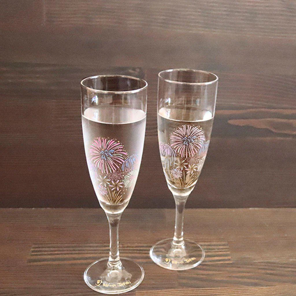 【シャンパングラス2点セット】冷感 花火 | 丸モ高木陶器 - Image 6