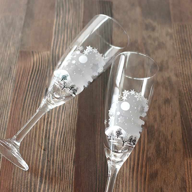 【シャンパングラス2点セット】冷感 雪結晶 | 丸モ高木陶器 - Image 8