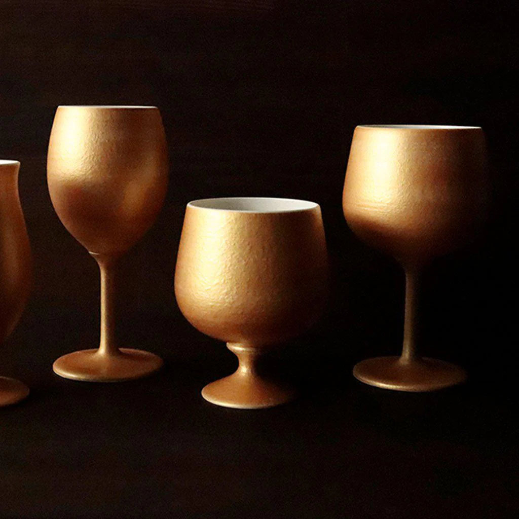 【ワインカップ】Gold Wine 陶Glass (Short) | 美濃焼 | 丸モ高木陶器 - Image 6
