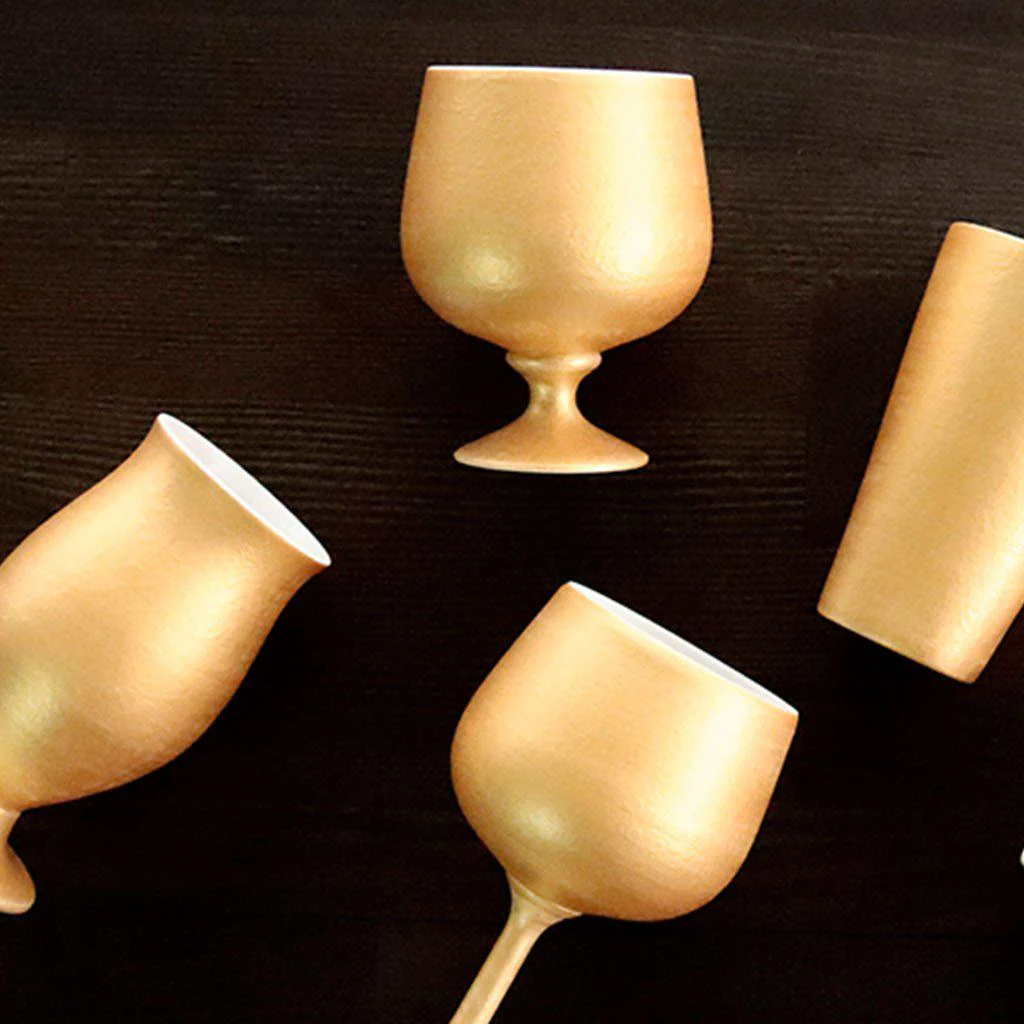 【ワインカップ】Gold Wine 陶Glass (Short) | 美濃焼 | 丸モ高木陶器 - Image 7