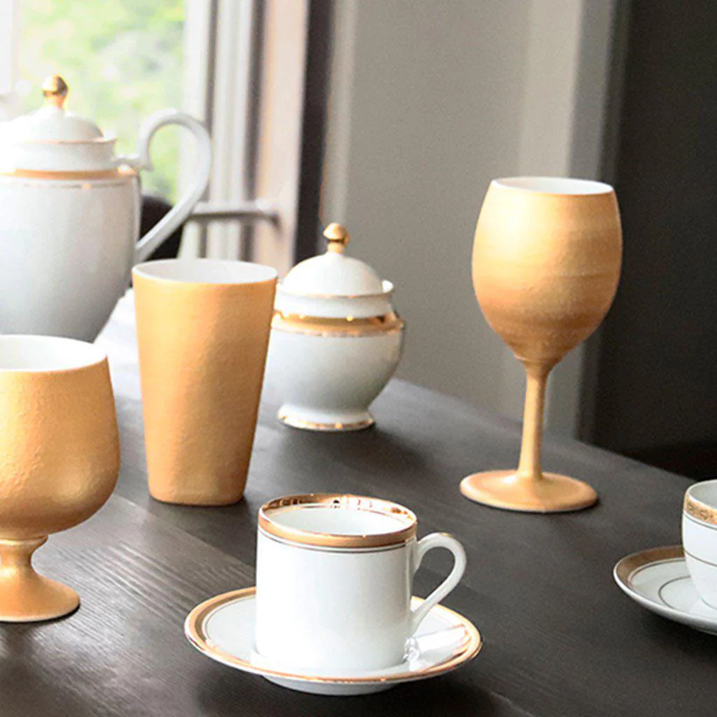 【ワインカップ】Gold Wine 陶Glass (Slim) | 美濃焼 | 丸モ高木陶器 - Image 3