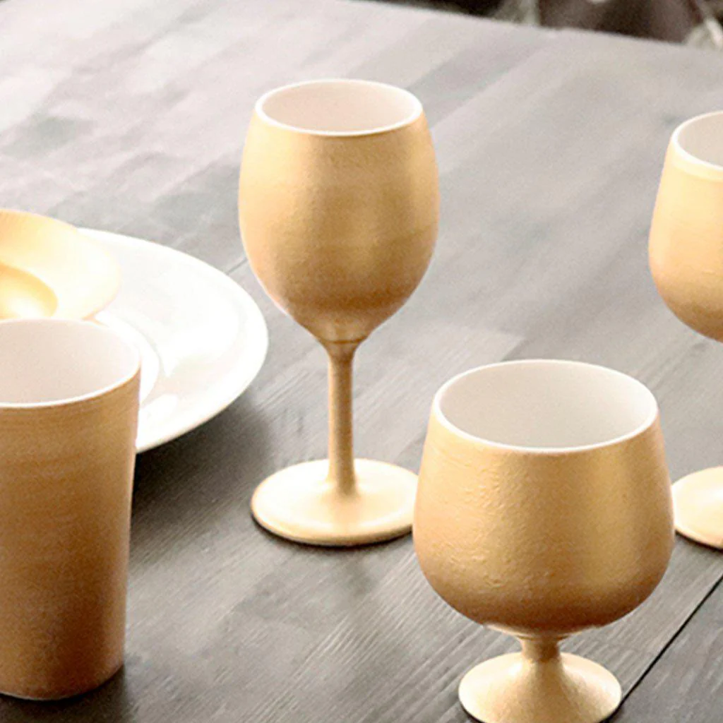 【ワインカップ】Gold Wine 陶Glass (Slim) | 美濃焼 | 丸モ高木陶器 - Image 8