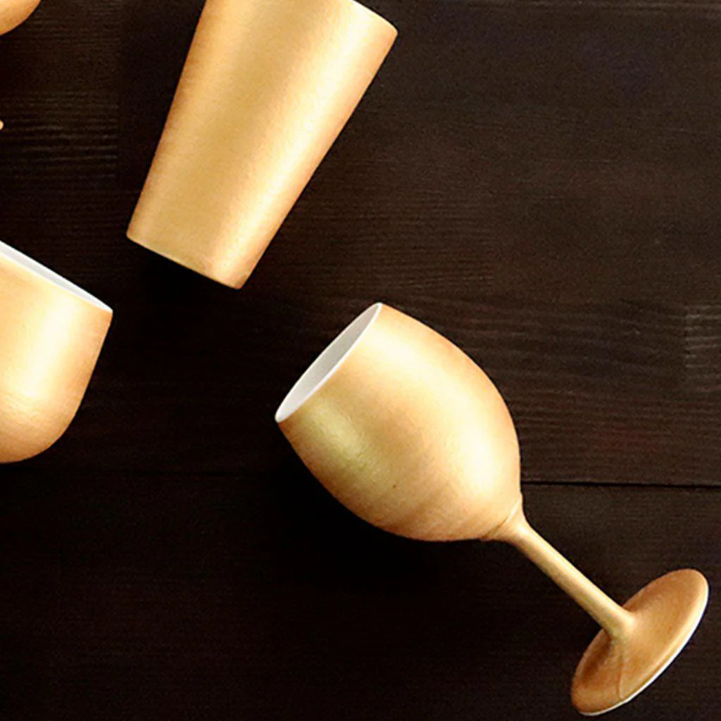 【ワインカップ】Gold Wine 陶Glass (Slim) | 美濃焼 | 丸モ高木陶器 - Image 9