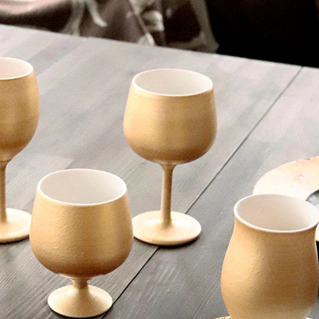 【ワインカップ】Gold Wine 陶Glass | 美濃焼 | 丸モ高木陶器 - Image 3