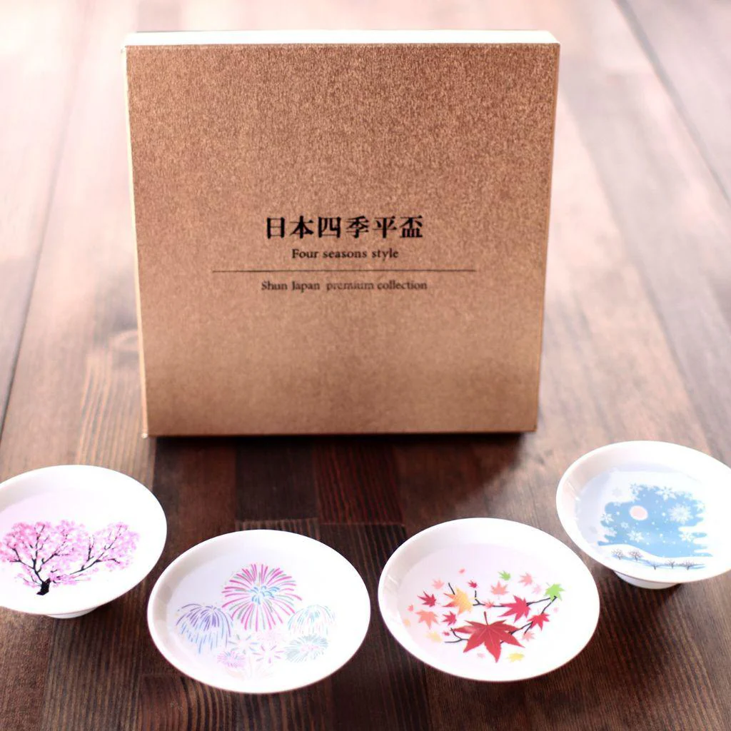 【平盃4点セット】冷感 日本四季 | 美濃焼 | 丸モ高木陶器 - Image 3