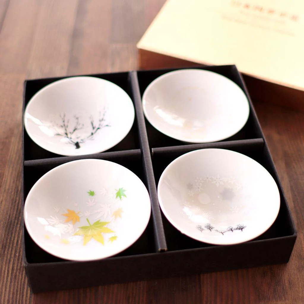 【平盃4点セット】冷感 日本四季 | 美濃焼 | 丸モ高木陶器 - Image 4