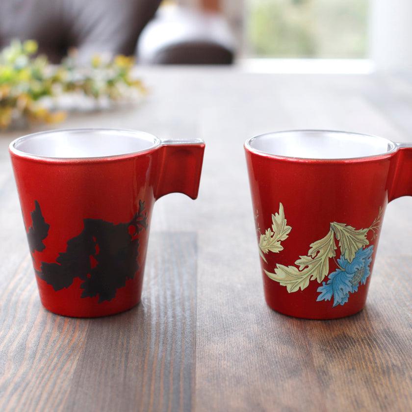 【デミタスカップ&ソーサーセット】温感 ボタニカル (青花) RD | 美濃焼 | 丸モ高木陶器 - Image 2