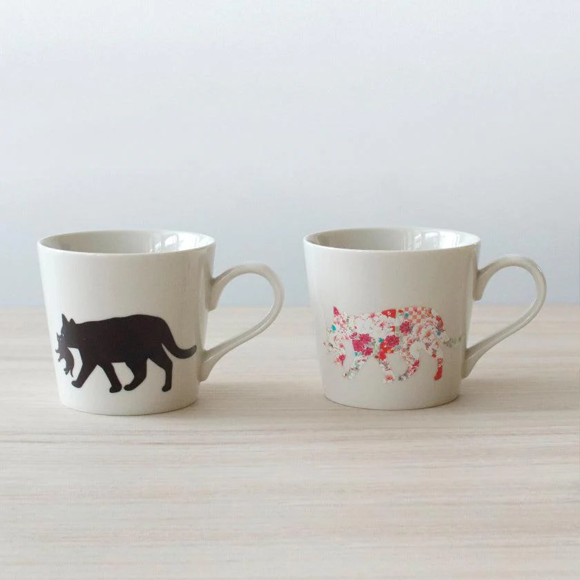 【マグカップ】温感 くわえる猫 (ニューボン) | 美濃焼 | 丸モ高木陶器 - Image 3
