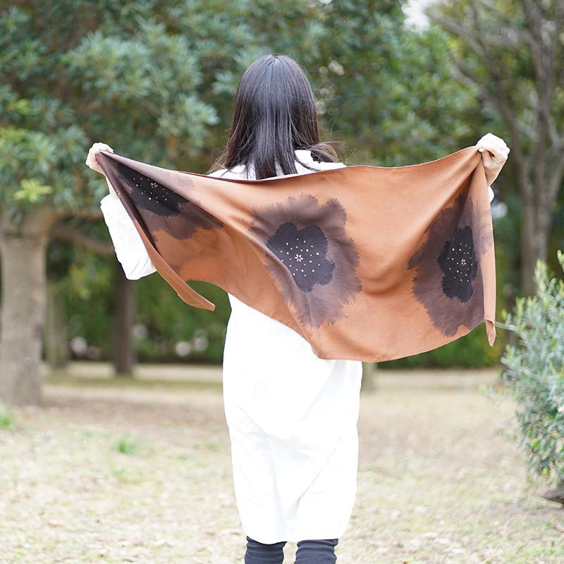 【絞り染め】三毳山麓工房 ストール 梨地紋 ブロン - Image 7