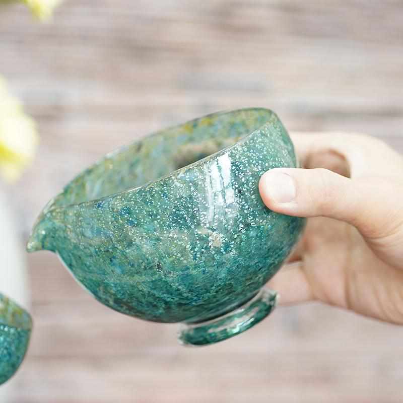 【吹きガラス】Izumo 酒器3点セット UTAGE ~碧月~ ブルー - Image 3