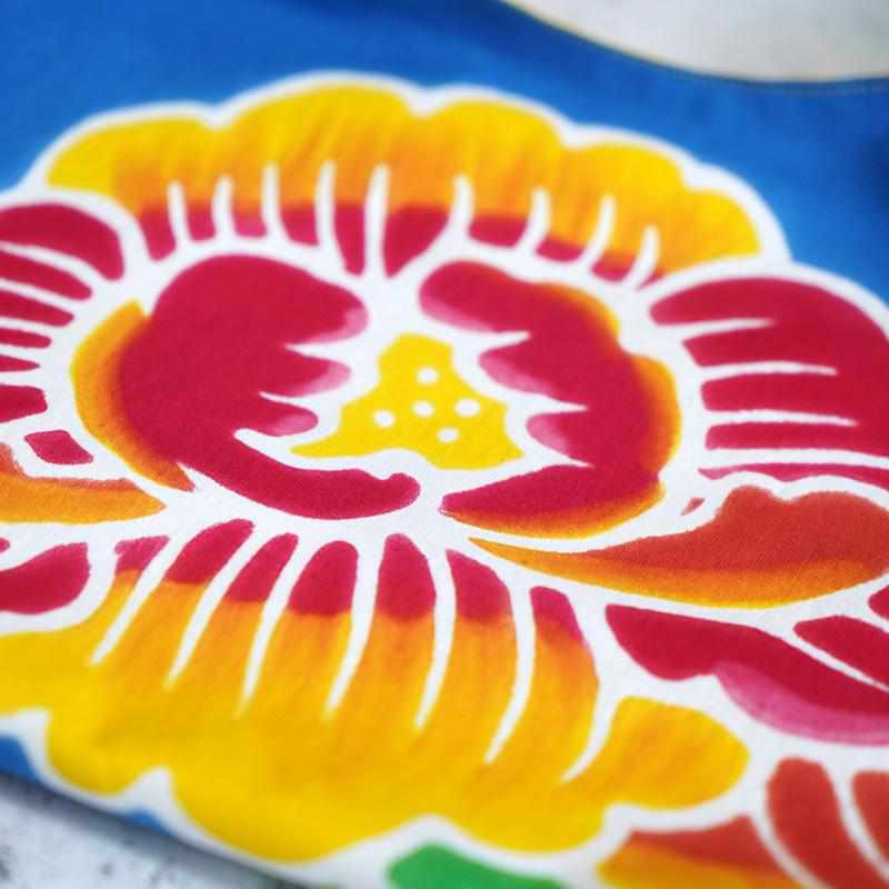 【エコバッグ】牡丹 (M) | 筒描き染め - Image 5