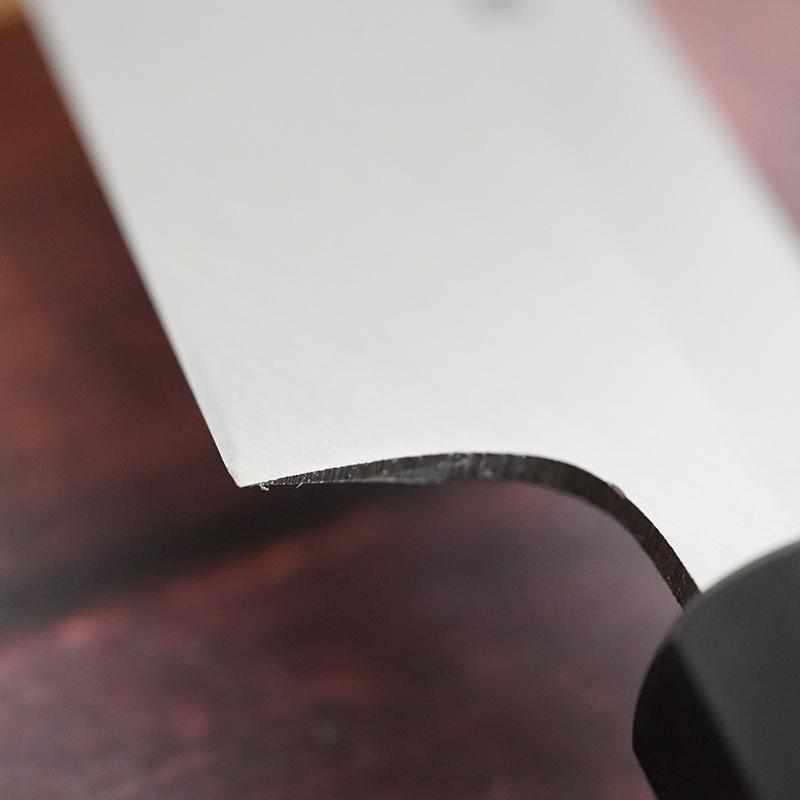【柳刃包丁】黒打 極上本霞 安来鋼白二鋼 (片刃) 朴水牛八角柄 270mm｜BECOSオリジナル | 堺打刃物｜一刀斎虎徹 - Image 8