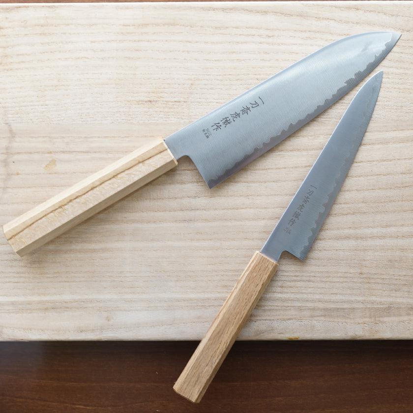 【ペティナイフ】粉末ハイス鋼スーパーゴールド(SG2) (両刃) 樫八角柄 150mm｜BECOSオリジナル | 関の刃物｜一刀斎虎徹 - Image 8