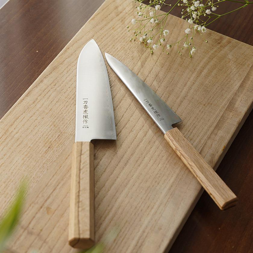 【三徳包丁】粉末ハイス鋼スーパーゴールド(SG2) (両刃) 樫八角柄 180mm｜BECOSオリジナル | 関の刃物｜一刀斎虎徹 - Image 19