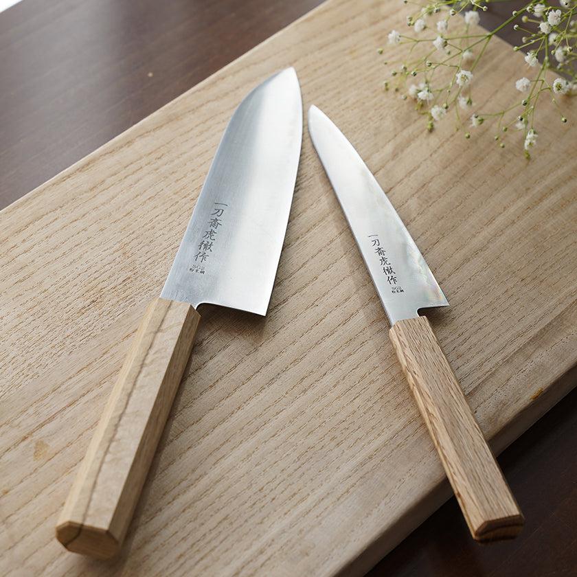 【三徳包丁】粉末ハイス鋼スーパーゴールド(SG2) (両刃) 樫八角柄 180mm｜BECOSオリジナル | 関の刃物｜一刀斎虎徹 - Image 20