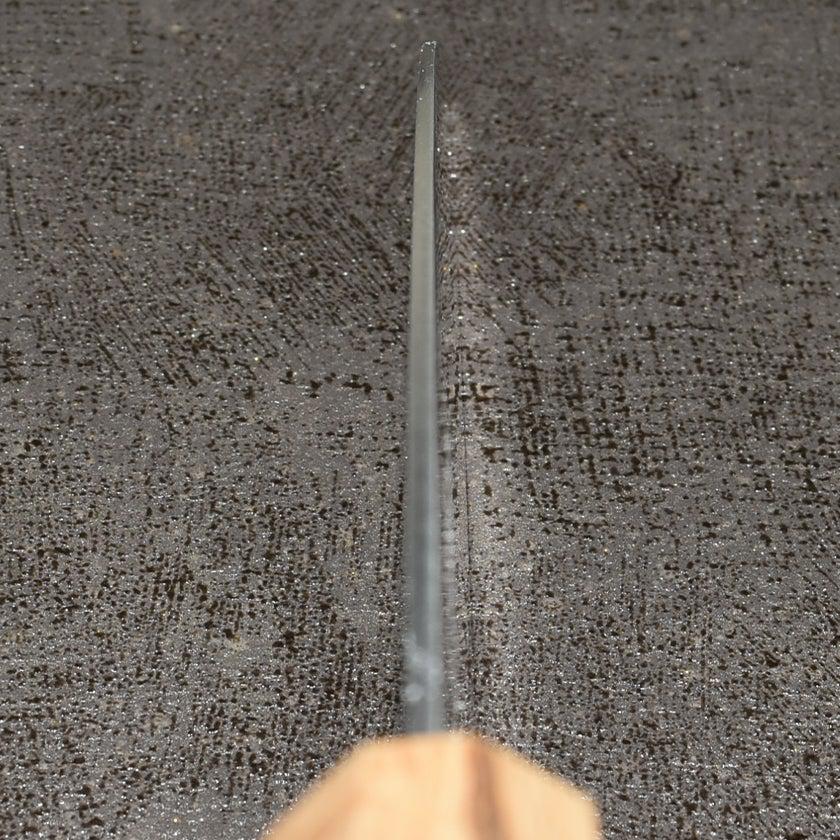 【三徳包丁】粉末ハイス鋼スーパーゴールド(SG2) (両刃) 樫八角柄 180mm｜BECOSオリジナル | 関の刃物｜一刀斎虎徹 - Image 6