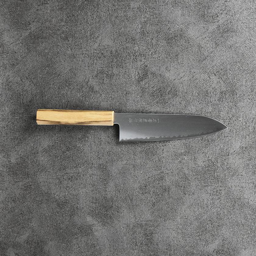 【三徳包丁】粉末ハイス鋼スーパーゴールド(SG2) (両刃) 樫八角柄 180mm｜BECOSオリジナル | 関の刃物｜一刀斎虎徹 - Image 7