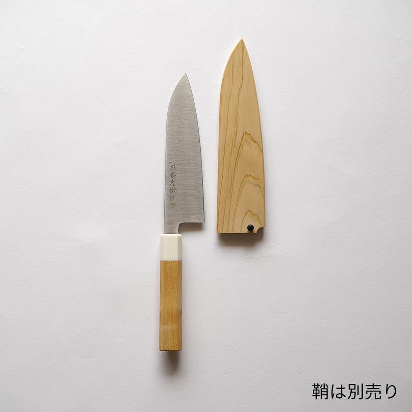 【三徳包丁】INOX 青森ヒバ八角柄人工大理石口輪 180mm | 堺打刃物｜一刀斎虎徹 - Image 2