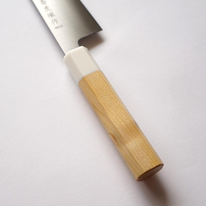 【三徳包丁】INOX 青森ヒバ八角柄人工大理石口輪 180mm | 堺打刃物｜一刀斎虎徹 - Image 5