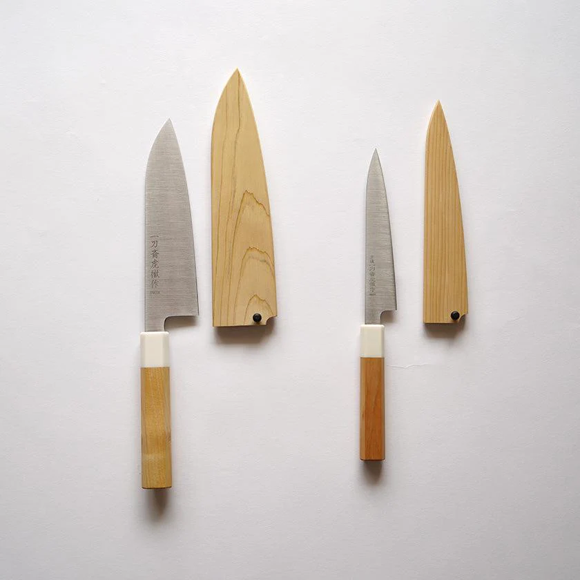 【オプション】包丁の鞘 青森ヒバ鞘 三徳用 | 堺打刃物｜一刀斎虎徹 - Image 8