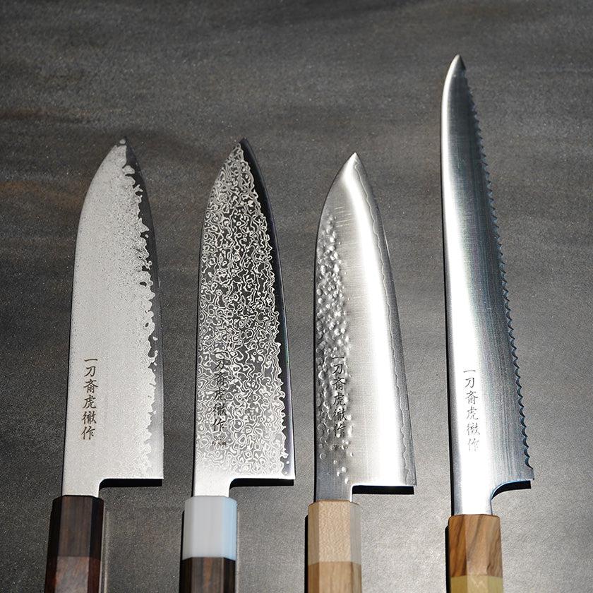 【三徳包丁 堺打刃物】ゴールド割込 V5 槌目 樫八角柄 180mm 日本製 一刀斎虎徹 - Image 16