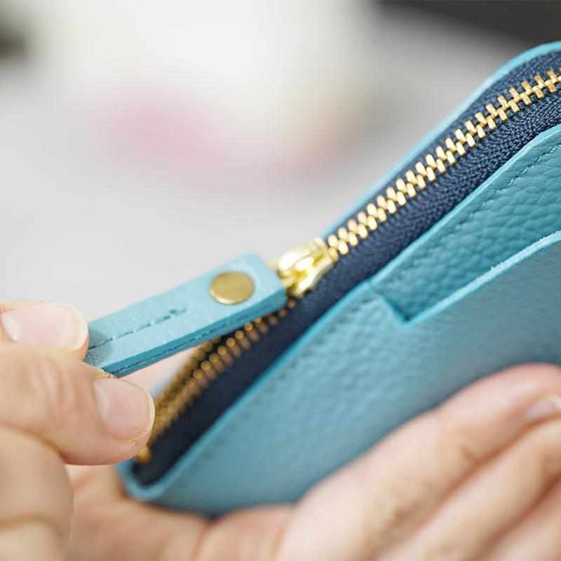 【本革キーケース】SMART MOVE! -type1 | アナログキーポケットタイプ- Riverbreeze Blue (すんずり川床) | RAKUKEI - Image 3